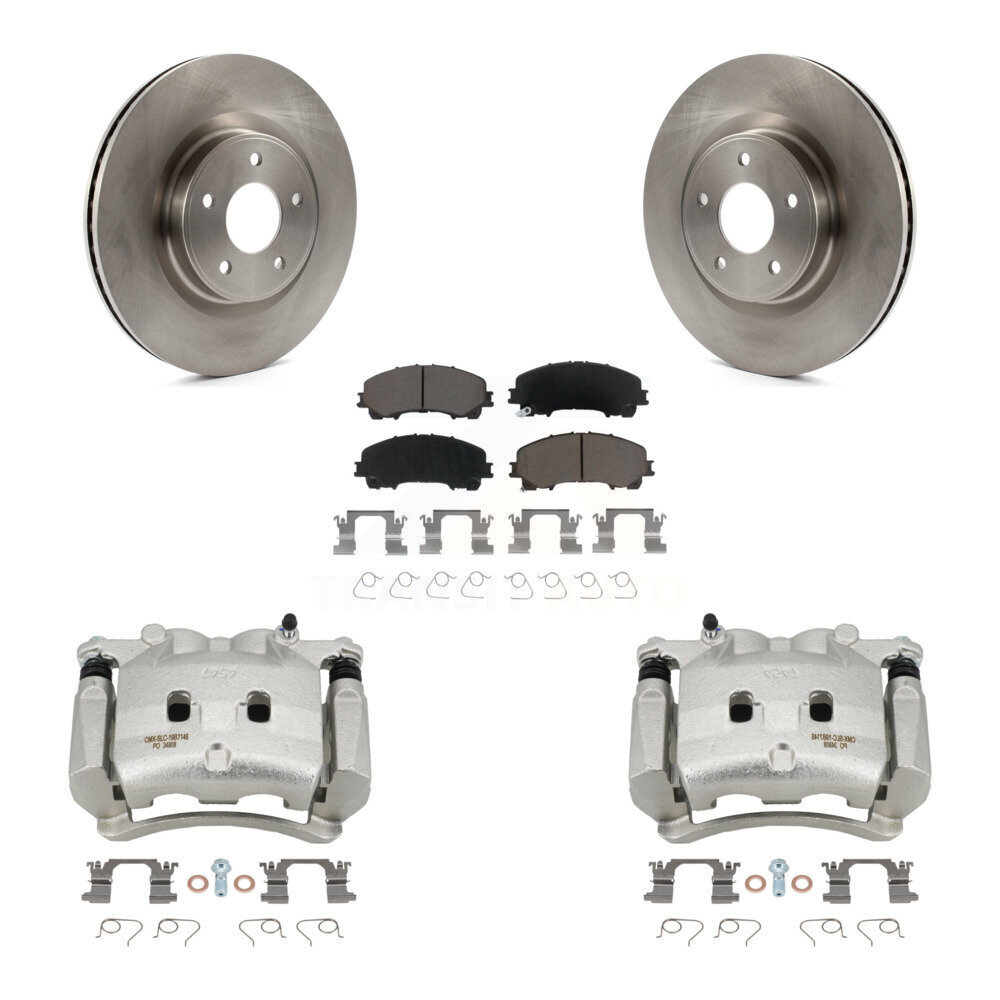 Front Disc Brake Caliper Rotors And Ceramic Pads Kit For INFINITI Q50 QX50 Q60 KC8-100185C