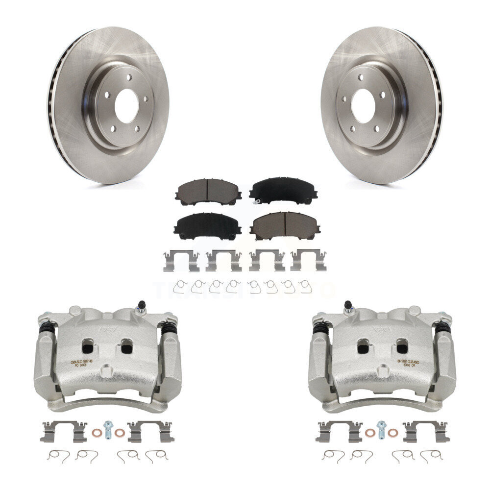 Front Disc Brake Caliper Rotors And Ceramic Pads Kit For Nissan Rogue KC8-100187C