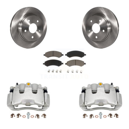 Front Disc Brake Caliper Rotors And Ceramic Pads Kit For Ram 1500 Classic Dodge KC8-100196C