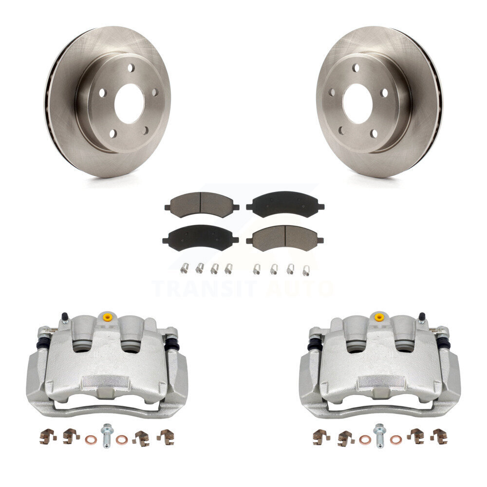 Front Disc Brake Caliper Rotors And Ceramic Pads Kit For Dakota Dodge Ram KC8-100198C