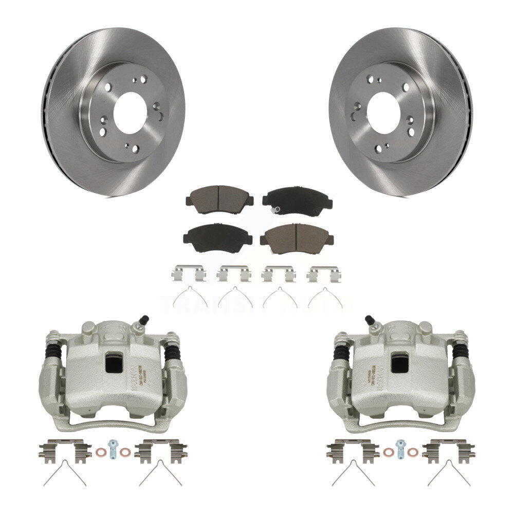 Front Disc Brake Caliper Rotors And Ceramic Pads Kit For Honda Civic KC8-100203C