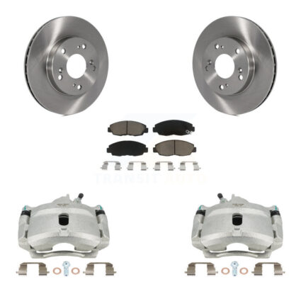 Front Disc Brake Caliper Rotors And Ceramic Pads Kit For Honda Civic KC8-100204C