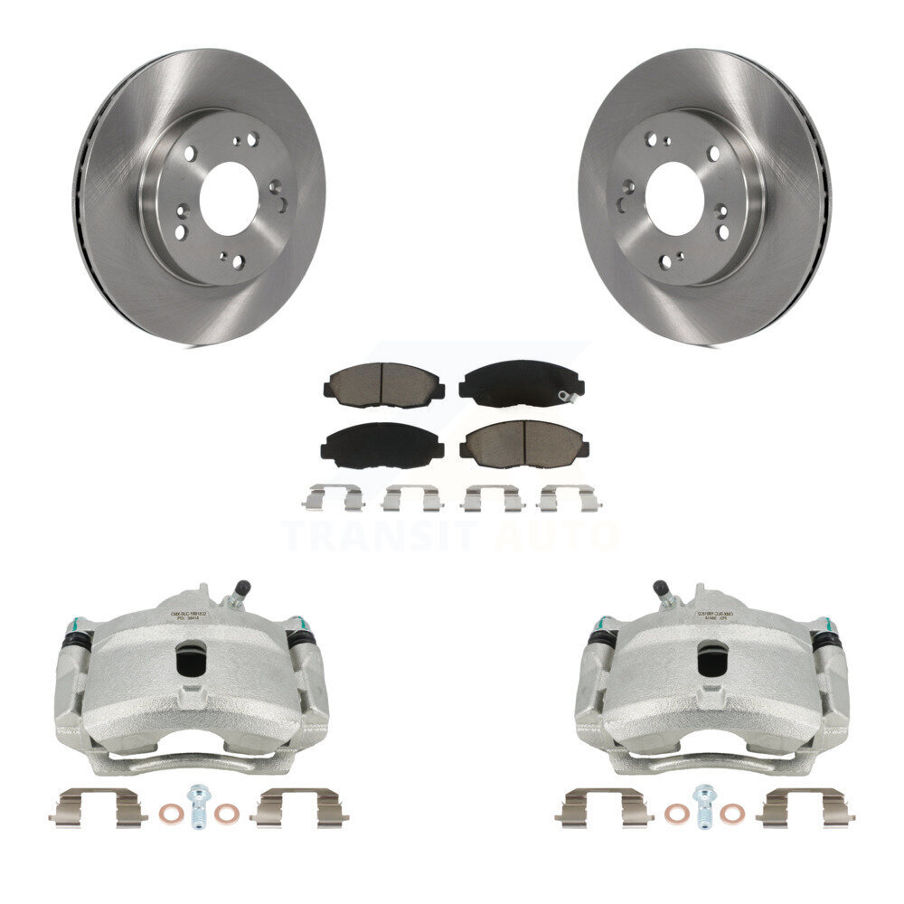 Front Disc Brake Caliper Rotors And Ceramic Pads Kit For Honda Civic KC8-100204C