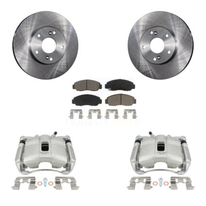 Front Disc Brake Caliper Rotors And Ceramic Pads Kit For Honda Civic Acura CSX KC8-100205C