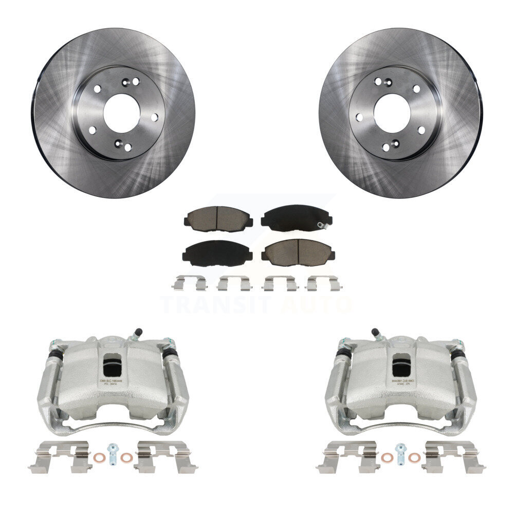 Front Disc Brake Caliper Rotors And Ceramic Pads Kit For 2011 Honda Civic GX with 1.8L KC8-100208C
