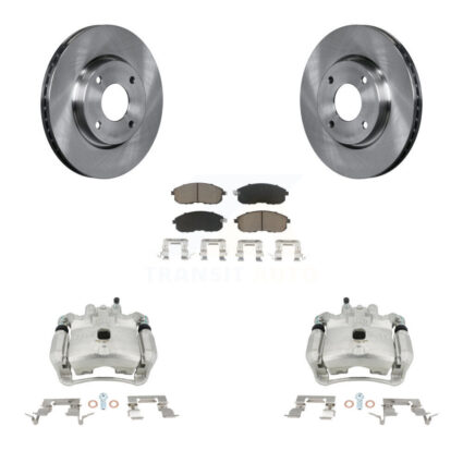 Front Disc Brake Caliper Rotors And Ceramic Pads Kit For Nissan Sentra KC8-100215C