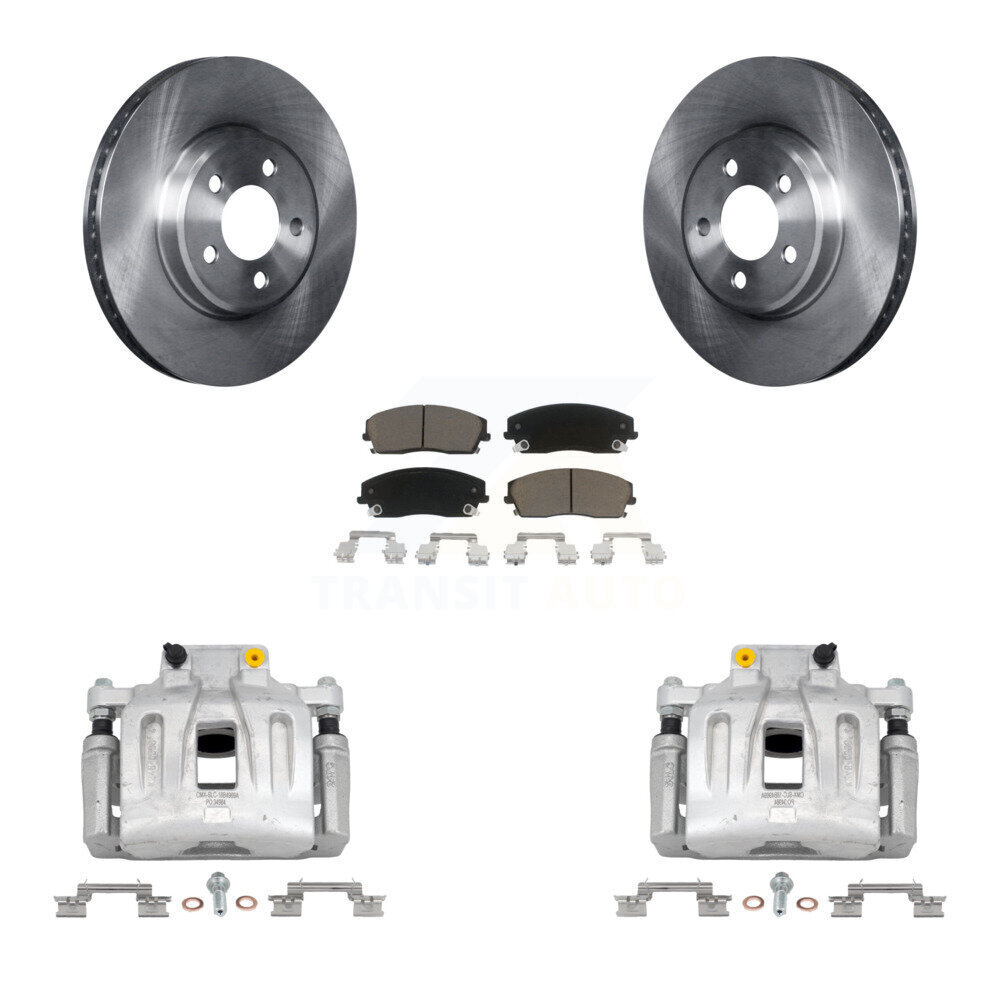 Front Disc Brake Caliper Rotor Ceramic Pad Kit For Chrysler 300 Dodge Charger Challenger KC8-100216C