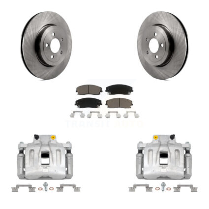 Front Disc Brake Caliper Rotors And Ceramic Pads Kit For Dodge Charger KC8-100218C