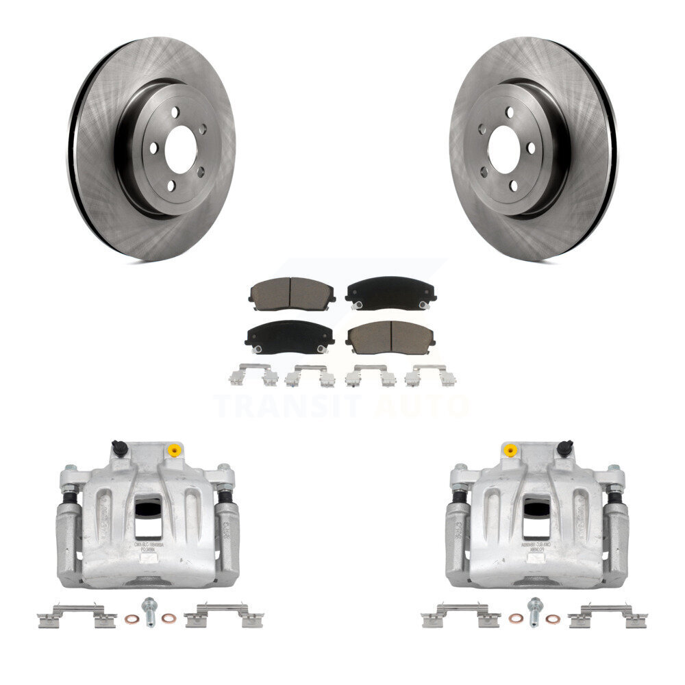 Front Disc Brake Caliper Rotors And Ceramic Pads Kit For Dodge Charger KC8-100218C