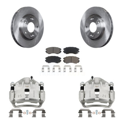Front Disc Brake Caliper Rotors And Ceramic Pads Kit For Hyundai Elantra KC8-100222C