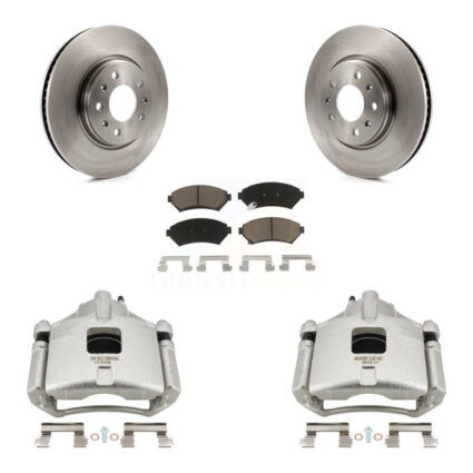 Front Disc Brake Caliper Rotors And Ceramic Pads Kit For 2003-2004 Cadillac Seville KC8-100227C