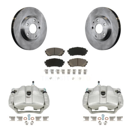 Front Disc Brake Caliper Rotors And Ceramic Pads Kit For Mazda 6 KC8-100229C
