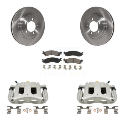 Front Disc Brake Caliper Rotors And Ceramic Pad Kit For Ford Explorer Sport Trac Mercury KC8-100231C