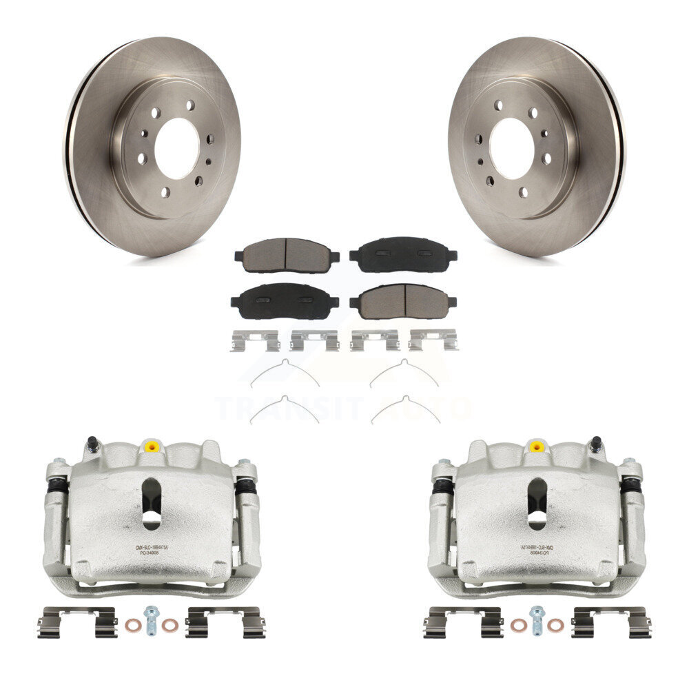 Front Disc Brake Caliper Rotor And Ceramic Pad Kit For 2009 Ford F-150 With 6 Lug Wheels KC8-100234C