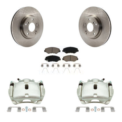 Front Disc Brake Caliper Rotors And Ceramic Pads Kit For 2005-2006 Honda CR-V KC8-100236C