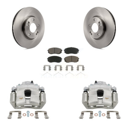 Front Disc Brake Caliper Rotors And Ceramic Pads Kit For Hyundai Sonata KC8-100238C