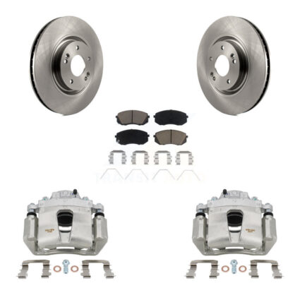 Front Disc Brake Caliper Rotors And Ceramic Pads Kit For Hyundai Sonata Kia Optima KC8-100239C