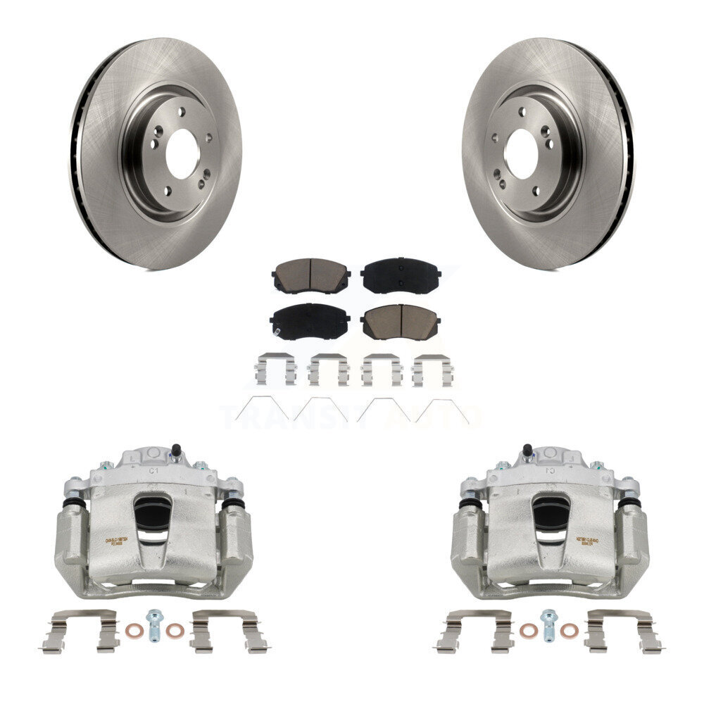 Front Disc Brake Caliper Rotors And Ceramic Pads Kit For Hyundai Sonata Kia Optima KC8-100239C