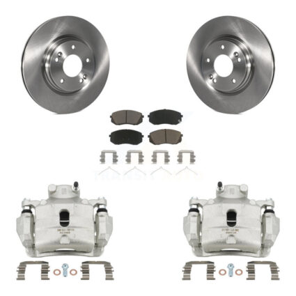 Front Disc Brake Caliper Rotors And Ceramic Pads Kit For Hyundai Sonata Kia Optima KC8-100241C