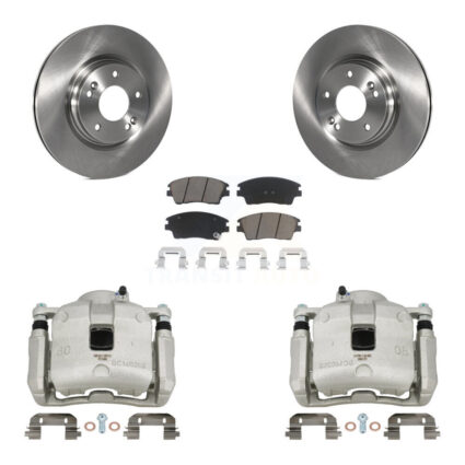 Front Disc Brake Caliper Rotors And Ceramic Pads Kit For Hyundai Tucson Kia Sportage KC8-100246C