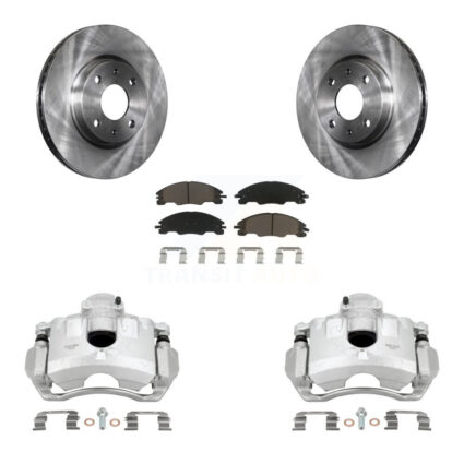 Front Disc Brake Caliper Rotors And Ceramic Pads Kit For Ford Focus KC8-100257C