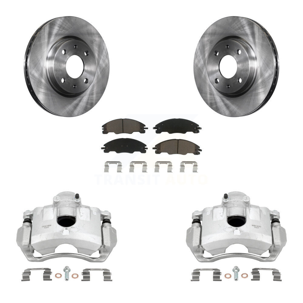 Front Disc Brake Caliper Rotors And Ceramic Pads Kit For Ford Focus KC8-100257C