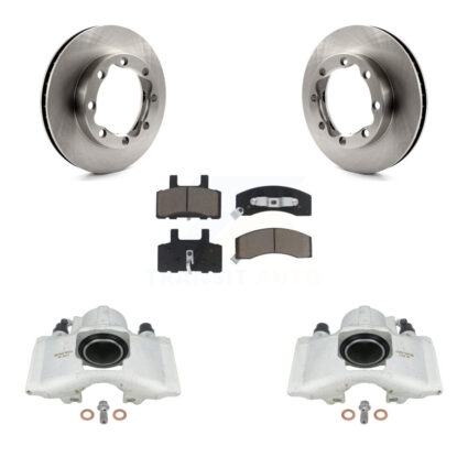 Front Disc Brake Caliper Rotors & Ceramic Pad Kit For Chevrolet K1500 Suburban K2500 GMC KC8-100286C