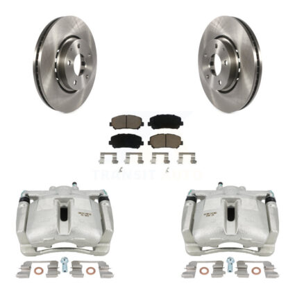 Front Disc Brake Caliper Rotors And Ceramic Pads Kit For Mazda CX-5 KC8-100290C