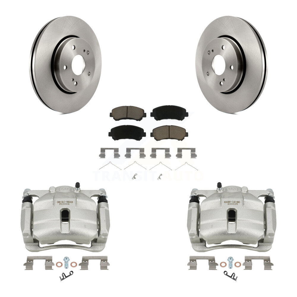 Front Disc Brake Caliper Rotors And Ceramic Pads Kit For 2010-2013 Suzuki Kizashi KC8-100300C