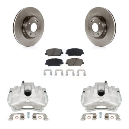 Front Disc Brake Caliper Rotors And Ceramic Pads Kit For Hyundai Genesis Coupe KC8-100303C