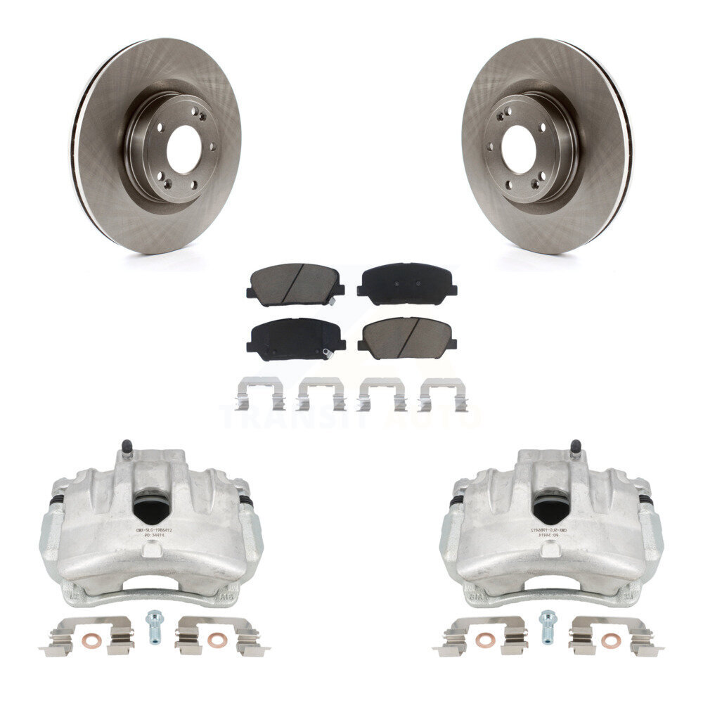 Front Disc Brake Caliper Rotors And Ceramic Pads Kit For Hyundai Genesis Coupe KC8-100303C
