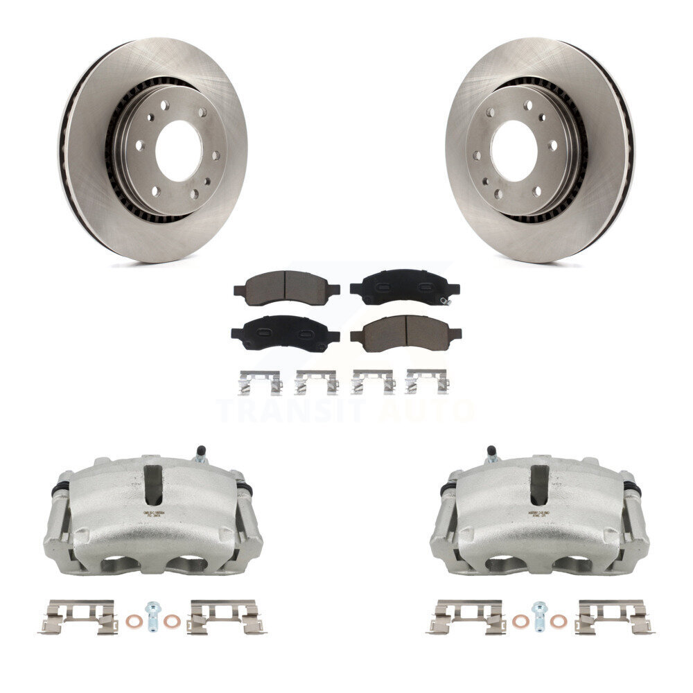 Front Disc Brake Caliper Rotor Ceramic Pad Kit For Chevrolet Trailblazer GMC Envoy Buick KC8-100309C