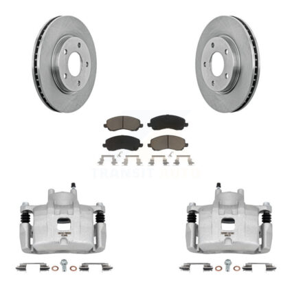Front Disc Brake Caliper Rotors And Ceramic Pads Kit For Mitsubishi Lancer KC8-100321C
