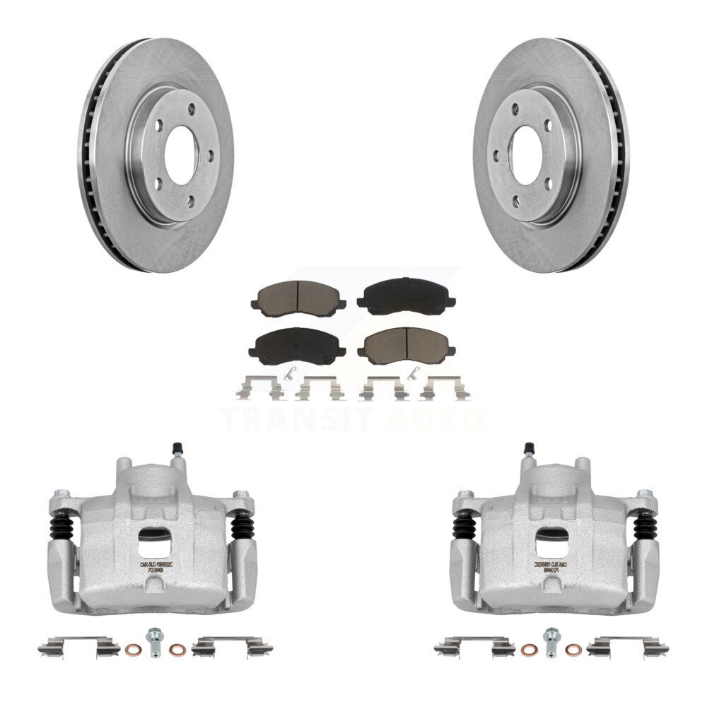 Front Disc Brake Caliper Rotors And Ceramic Pads Kit For Mitsubishi Lancer KC8-100321C