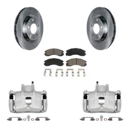 Front Disc Brake Caliper Rotors And Ceramic Pads Kit For Mitsubishi Lancer KC8-100323C
