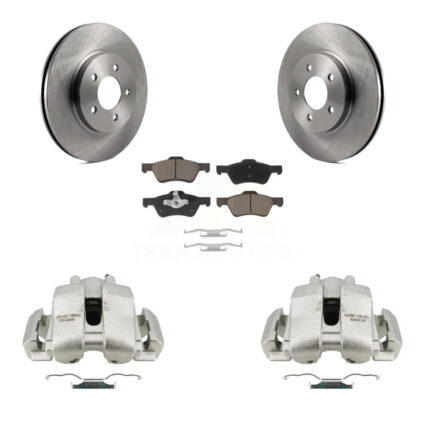 Front Disc Brake Caliper Rotors And Ceramic Pads Kit For Ford Escape Mazda Tribute KC8-100325C