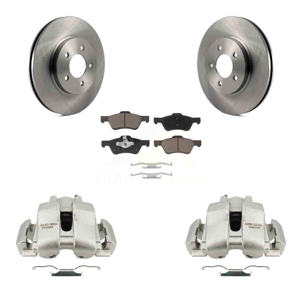 Front Disc Brake Caliper Rotors And Ceramic Pads Kit For Ford Escape Mazda Tribute KC8-100325C