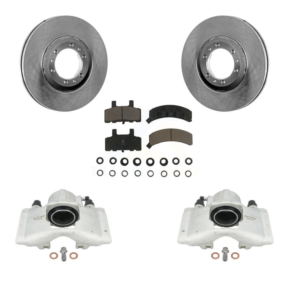 Front Disc Brake Caliper Rotor Ceramic Pad Kit For Cadillac DeVille Fleetwood 60 Special KC8-100334C