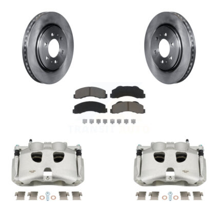 Front Disc Brake Caliper Rotors And Ceramic Pads Kit For Ford F-150 KC8-100344C