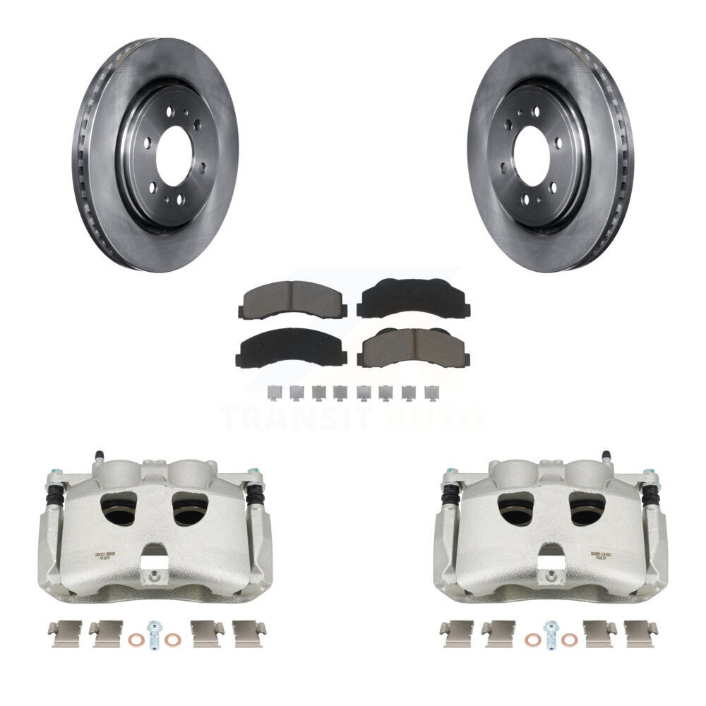 Front Disc Brake Caliper Rotors And Ceramic Pads Kit For Ford F-150 KC8-100344C