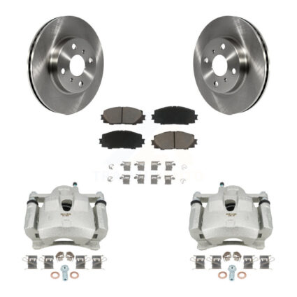 Front Disc Brake Caliper Rotors And Ceramic Pads Kit For Toyota Yaris KC8-100348C