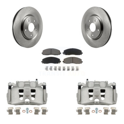 Front Disc Brake Caliper Rotors And Ceramic Pads Kit For 2014-2020 Dodge Journey KC8-100350C