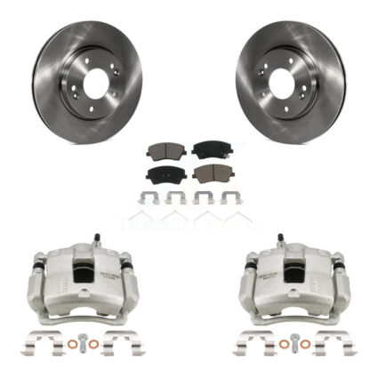 Front Disc Brake Caliper Rotors And Ceramic Pads Kit For Hyundai Elantra KC8-100351C