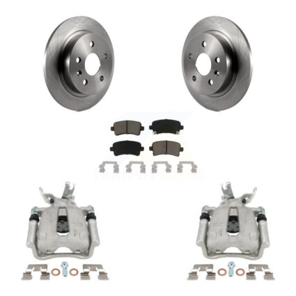 Rear Disc Brake Caliper Rotors And Ceramic Pads Kit For Chevrolet Malibu Limited KC8-100378C