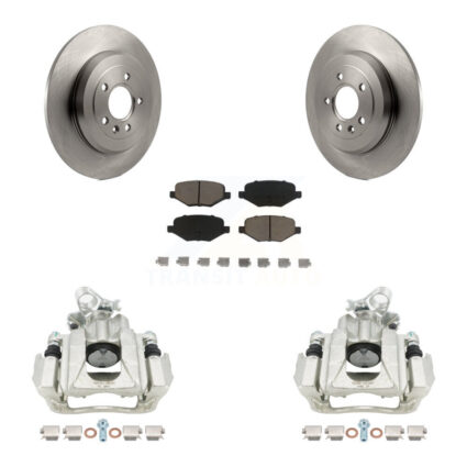 Rear Disc Brake Caliper Rotors Ceramic Pad Kit For Ford Explorer Flex Taurus Lincoln MKT KC8-100381C
