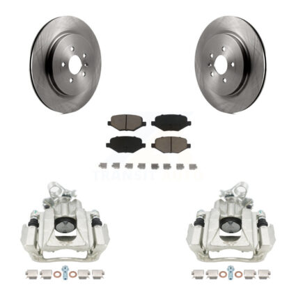 Rear Disc Brake Caliper Rotors And Ceramic Pads Kit For Ford Flex Lincoln MKS KC8-100382C