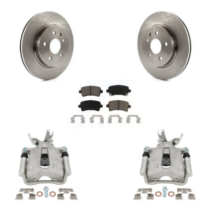 Rear Disc Brake Caliper Rotors And Ceramic Pads Kit For Chevrolet Malibu Limited KC8-100407C