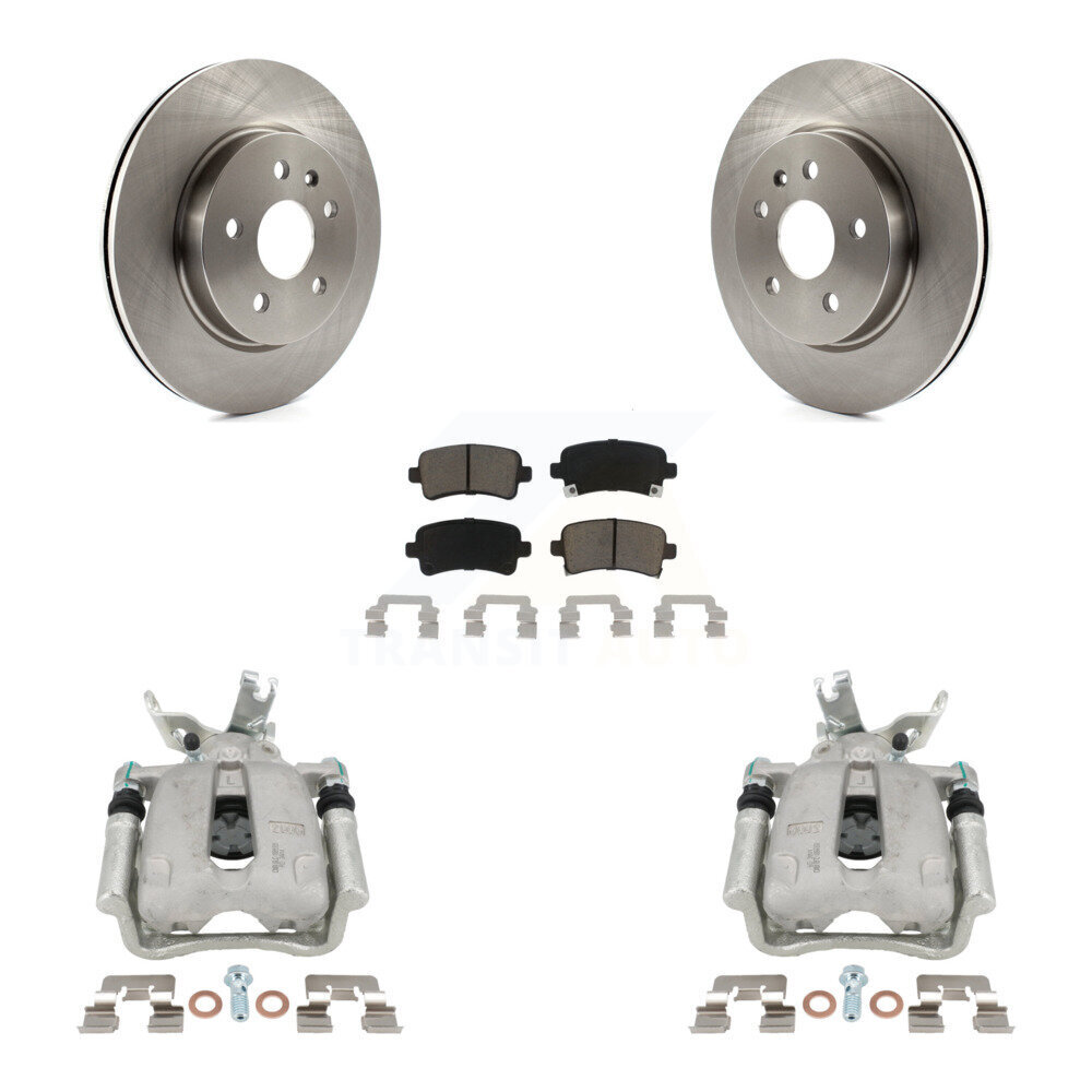 Rear Disc Brake Caliper Rotors And Ceramic Pads Kit For Chevrolet Malibu Limited KC8-100407C