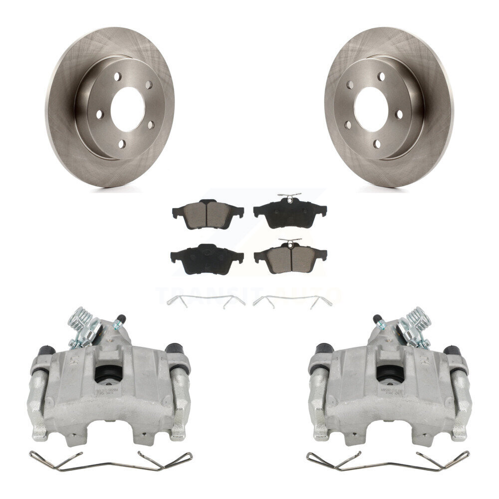 Rear Disc Brake Caliper Rotors And Ceramic Pads Kit For Mazda 3 Sport KC8-100408C