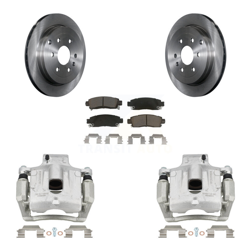 Rear Brake Caliper Rotor Ceramic Pad Kit For GMC Acadia Buick Enclave Chevrolet Traverse KC8-100412C